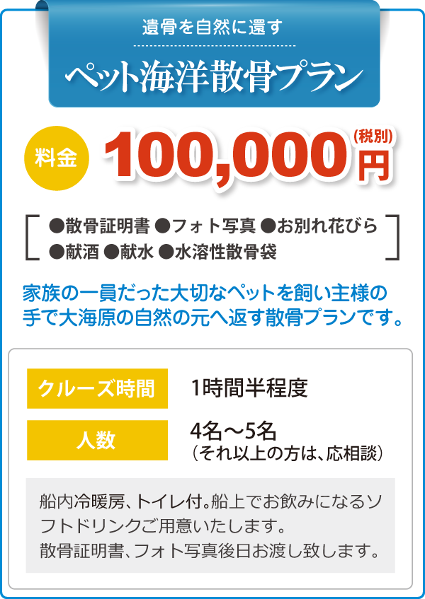 ペット海洋散骨プラン ペット海洋散骨プラン